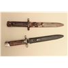 Image 4 : Lot of 2 Italian bayonets with metal sheaths; worn fair