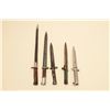 Image 1 : Lot of 5 various bayonets with sheaths including a German