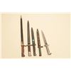 Image 2 : Lot of 5 various bayonets with sheaths including a German