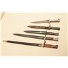 Image 3 : Lot of 5 various bayonets with sheaths including a German