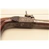Image 3 : European single shot percussion pistol, folding trigger, engraved frame, wood