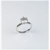 Image 6 : Brilliant 14 karat white gold solitaire featuring a round Diamond