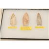 Image 1 : Lot of 3 arrowheads in riker case with note from