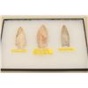 Image 2 : Lot of 3 arrowheads in riker case with note from