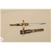 Image 3 : Arabian Touareg dagger, approximately 18 overall, brass mounted, with decorated