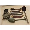 Image 5 : Lot of military accessories including 2 Collins Legitimus bolo knives