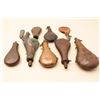 Image 2 : Lot of 10 powder flask as a collection, 3 large