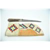 Image 2 : 20th Century Indian knife with attractive quill work decorated scabbard,