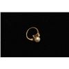 Image 2 : 7mm pearl ring with 4 diamonds 18kt YG. Antique. Est.: