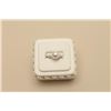 Image 1 : 10mm Akoya pearl ring with 6 side diamonds. Platinum 5.8gr.