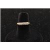 Image 4 : 14k yellow gold ladies pyramid ring set with 18 diamonds