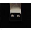 Image 1 : Diamond earings .50 center princess cut with total surround diameter