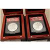 Image 3 : Two 25th Anniversary Silver Eagle First Release coins; ANACS-MS70 slabbed