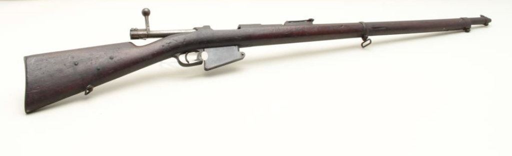 Belgian FN bolt action rifle, 8mm caliber, 31 barrel, wood