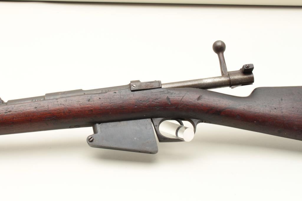 Belgian FN bolt action rifle, 8mm caliber, 31 barrel, wood