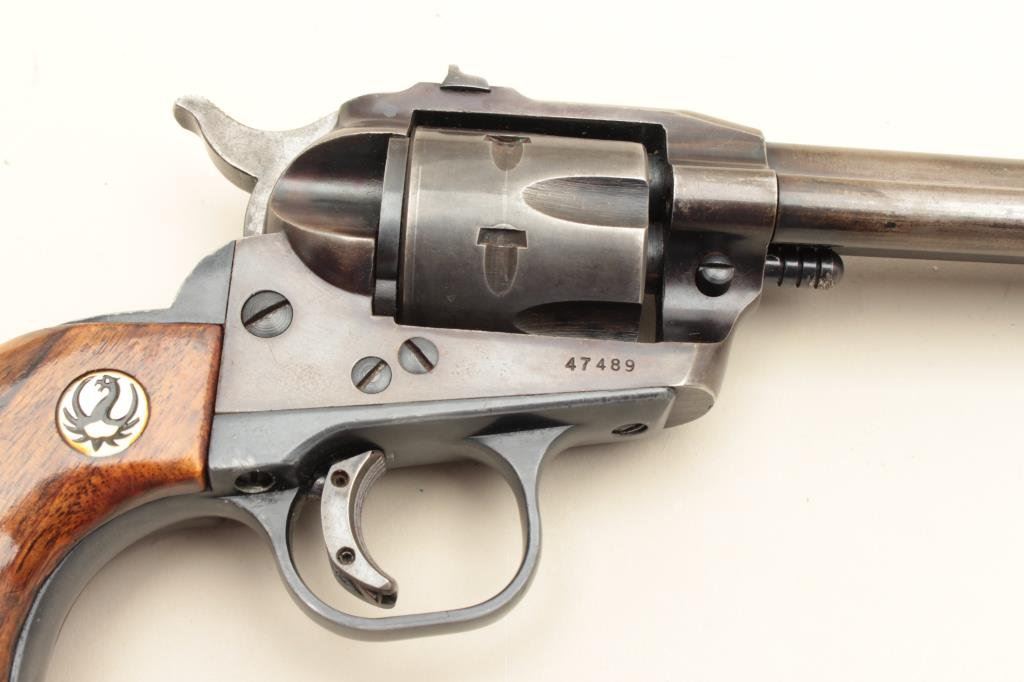 Ruger Single Six Model single action revolver, flat loading gate,