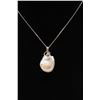 Image 1 : One very fine natural south sea pearl pendant measuring 29x16x11