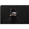 Image 1 : One ladies bypass ring set with 2 triangle sapphires. Est.: