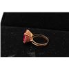 Image 3 : Vintage 14kt yellow gold ring with lab created pink stone