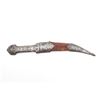 Image 1 : Antique silver decorated Persian dagger in velvet covered scabbard Est:$100-200