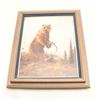 Original oil painting of brown bear on Kill signed lower
