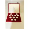Image 2 : Cased set of 28 Moscow 1980 Olympics commemorative proof coins.