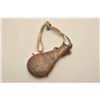 Image 1 : Lot consisting of 19th Century powder flask With buff leather