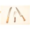 Image 1 : 3 Antique Butcher Knives, 1 in box, little Injun Line.