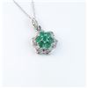Image 2 : EMERALD  DIAMOND PENDANT