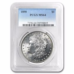 1890 Morgan Dollar BU MS-64 PCGS