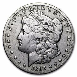 1892-CC Morgan Silver Dollar VF RARE DATE