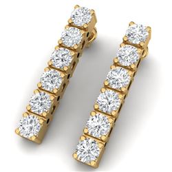 3 CTW Certified VS/SI Diamond Earrings 18K Yellow Gold - REF-240W2H - 39913