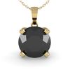 Image 2 : 1.50 CTW Black Diamond Designer Necklace 14K Yellow Gold - REF-49K5R - 38426