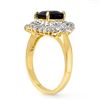 Image 2 : 3.01 CTW Blue Sapphire & Diamond Ring 14K Yellow Gold - REF-57M8F - 13114