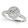 Image 2 : 1.55 CTW Certified VS/SI Diamond Solitaire Halo Ring 18K White Gold - REF-408M2F - 26922