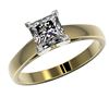 Image 2 : 1.25 CTW Certified VS/SI Quality Princess Diamond Solitaire Ring 10K Yellow Gold - REF-372T3X - 3301
