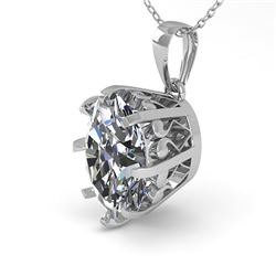 1 CTW VS/SI Oval Diamond Solitaire Necklace 18K White Gold - REF-280Y2N - 35715