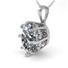Image 1 : 1 CTW VS/SI Oval Diamond Solitaire Necklace 18K White Gold - REF-280Y2N - 35715