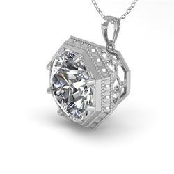 1.50 CTW VS/SI Diamond Solitaire Necklace 18K White Gold - REF-525F6M - 36009