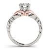 Image 2 : 1.1 CTW Certified VS/SI Diamond Solitaire Ring 18K White & Rose Gold - REF-309T8X - 27824