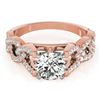 Image 1 : 1 CTW Certified VS/SI Diamond Solitaire Wedding Ring 18K Rose Gold - REF-149R6K - 27832