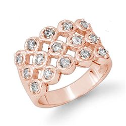1.0 CTW Certified VS/SI Diamond Ring 14K Rose Gold - REF-99H3W - 14046
