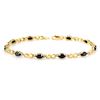 Image 1 : 3.42 CTW Blue Sapphire & Diamond Bracelet 10K Yellow Gold - REF-43R6K - 12879