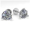 Image 1 : 1.50 CTW Certified VS/SI Diamond Stud Earrings 14K White Gold - REF-290M2F - 38314