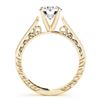 Image 2 : 0.40 CTW Certified VS/SI Diamond Solitaire Antique Ring 18K Yellow Gold - REF-71M6F - 27365