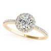 Image 1 : 1.2 CTW Certified VS/SI Diamond Solitaire Halo Ring 18K Yellow Gold - REF-354T2X - 26355