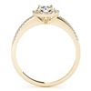 Image 2 : 1.2 CTW Certified VS/SI Diamond Solitaire Halo Ring 18K Yellow Gold - REF-354T2X - 26355
