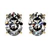 Image 1 : 2.50 CTW Certified VS/SI Quality Oval Diamond Stud Earrings 10K Yellow Gold - REF-663M2F - 33113