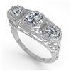Image 2 : 2 CTW Past Present Future VS/SI Diamond Ring 18K White Gold - REF-421W6H - 36063