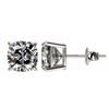 Image 2 : 2 CTW Certified VS/SI Quality Cushion Cut Diamond Stud Earrings 10K White Gold - REF-552M2F - 33097